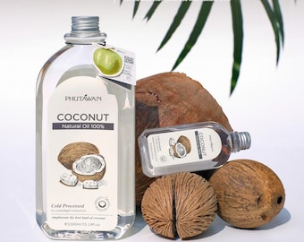 Thai Virgin Coconut Oil100% Natural Cold Pressed Body Hair Oil Moisturizing Skin Oil