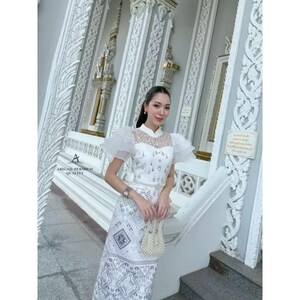 siri designer dresses Thai Silk Dress Set: SIRA SIRI Style Outfit