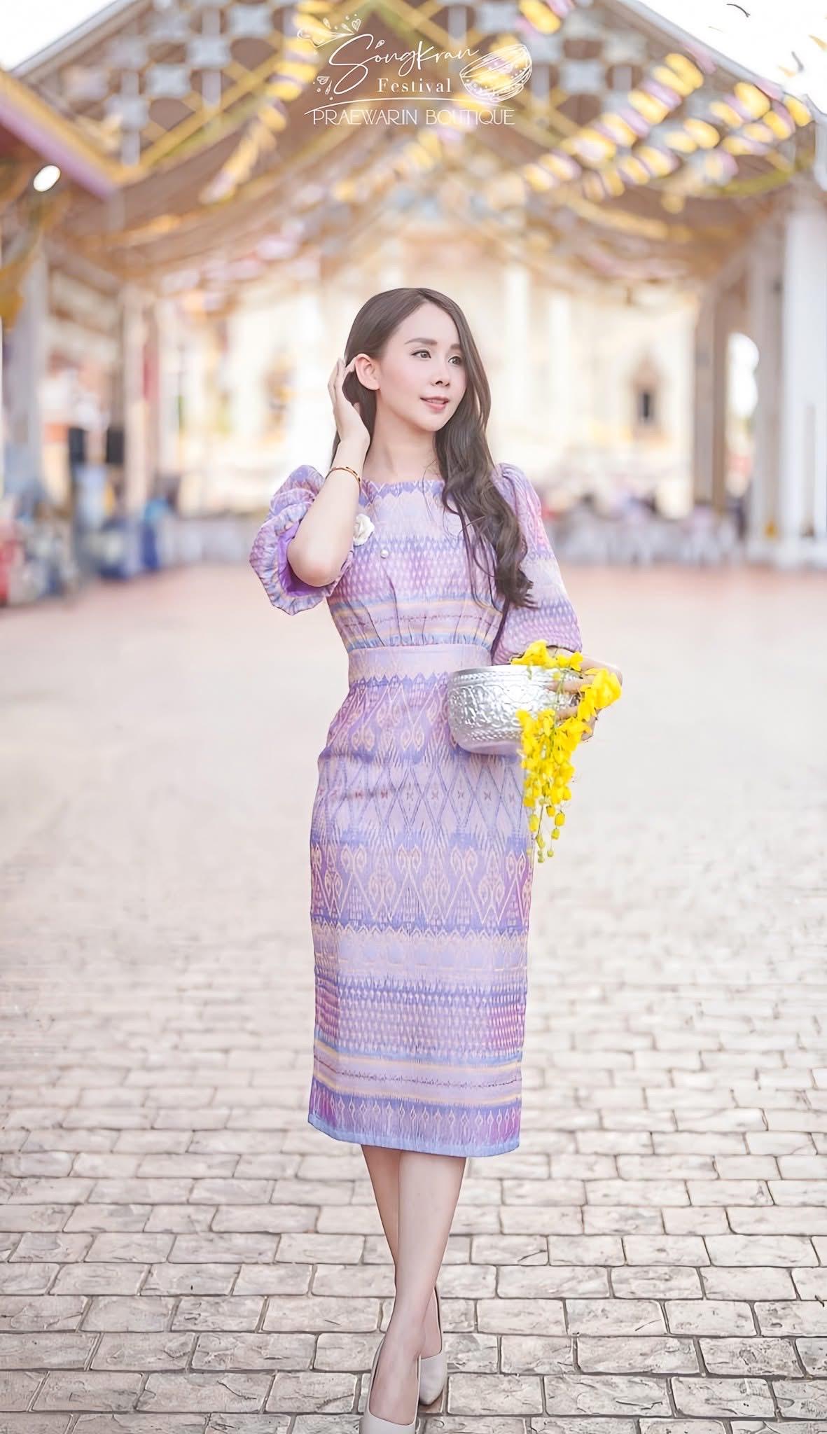 purple thai dress Thailand Dress. Sabai & Sinh. High-quality Traditional Thai Clothing From Thailand