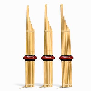 Traditional Bamboo Khaen – Double Reed Mouth Organ, Key of Am
