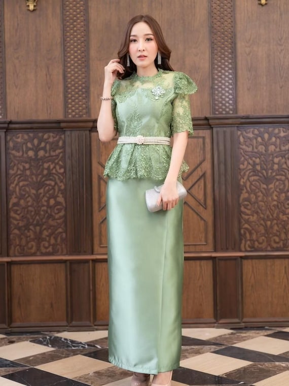 Thai Silk Dress, Traditional Outfit - Etsy New Zealand