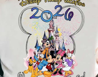 Cartoon Vacation Png, Mouse and Friends Png, Magical Kingdom Family Trip 2026 Png, Friends Squad Png,  Family Vacation 2026 Png, Vacay Mode