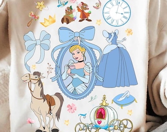 Cin-derella Png, Cute Princess Png, Princess Shirt Png, Princess Png For Sublimation, Family Vacation Png, Princess Pastel Color, Png Trend