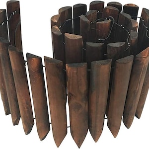 Worth Garten-Holzzaun Gebranntes Holz-Finish im Freien Landschaftskanten-flexible dekorative Bordüre - Baum-Zaun