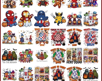 Halloween Heros 2025 BUndle Png, Retro Halloween Png, Super Spooky Cartoon Halloween, Trick Or Treat Png, Spooky Season Png, Halloween Shirt
