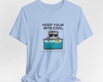Keep Your Bits Cool Grafik-T-Shirt, Tech Wear, Vintage Retro-Shirt, Geek-Bekleidung, SDK, Speicher, Entwickler, KI, Programmierer, Spielen