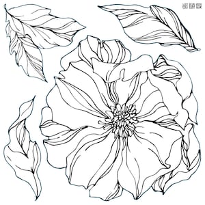 IOD Peonies Stamp by Iron Orchid Designs