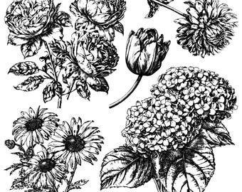 IOD Garden Bouquet Stamp by Iron Orchid Designs