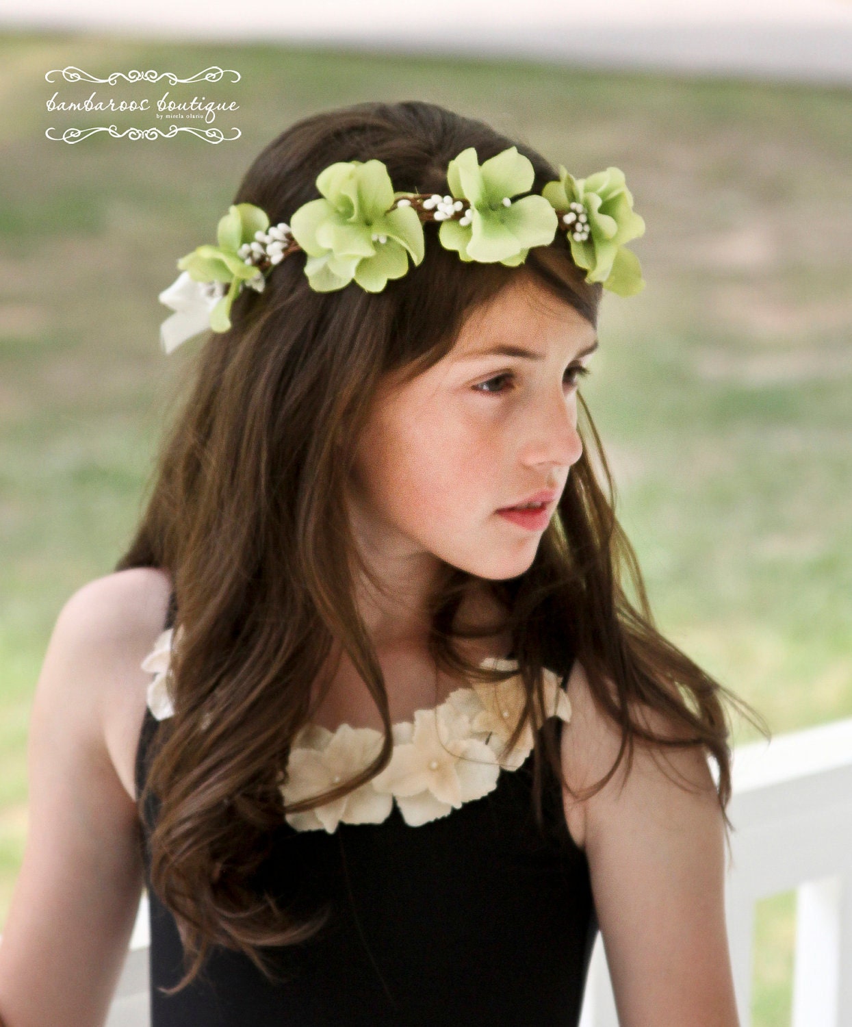 Flower Girl Hair Wreath Flower girl hair accessories hair Etsy