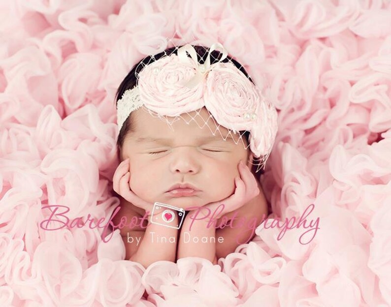 Baby headband flower girl headband veil newborn headband Etsy