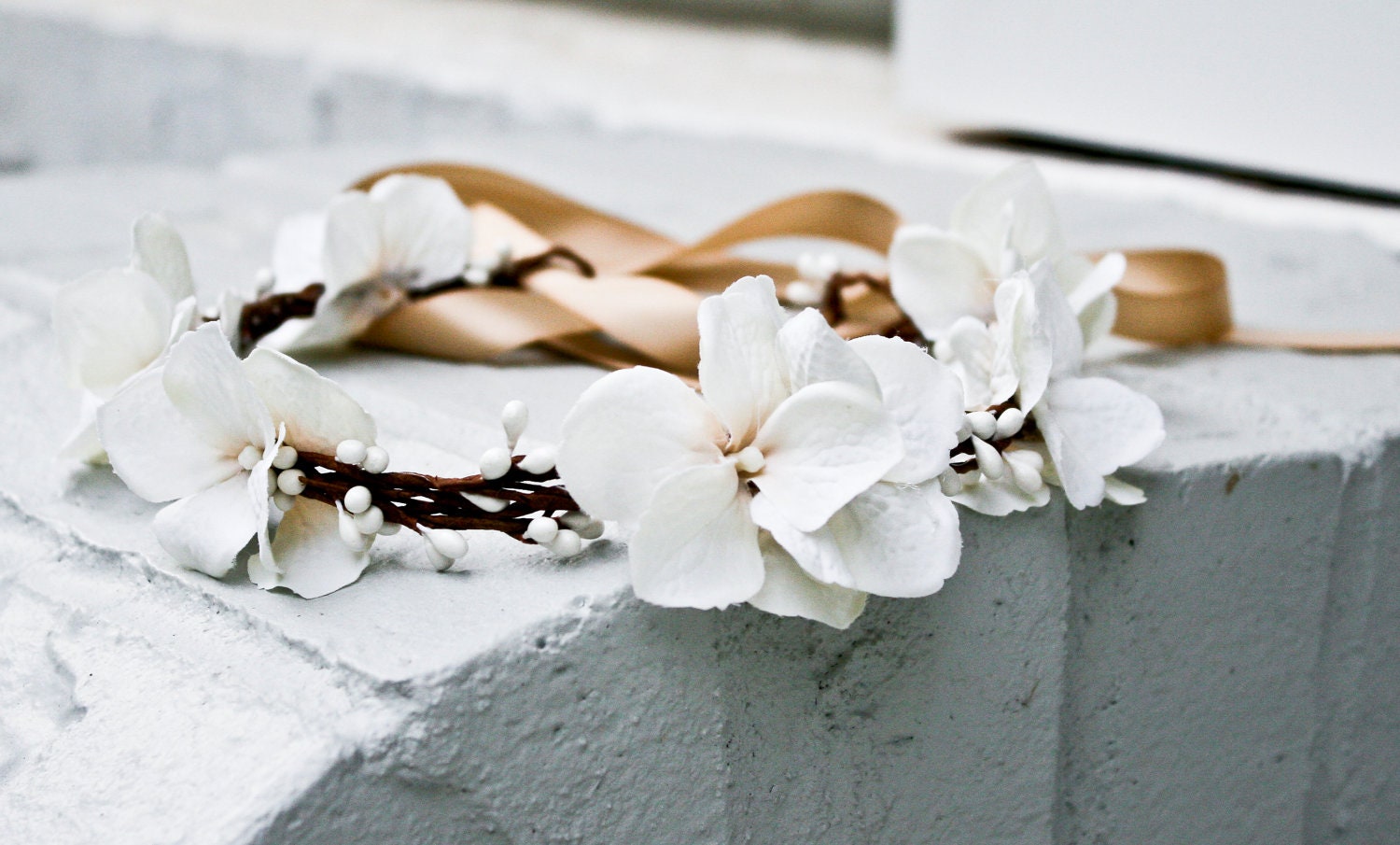 Flower girl hair accessories hair wreath ivory flower girl Etsy