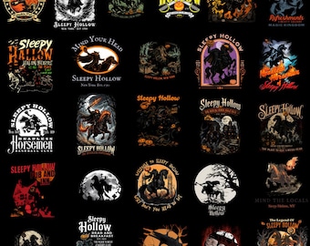 Sleepy Hollow Halloween PNG, Der kopflose Reiter PNG, Gruselsaison