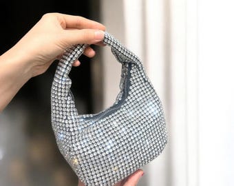 Purses And Handbags For Women Luxury Designer Rhinestone Clutch Purse Femme Crystal Crossbody Shoulder Bag Tote Bag Purse