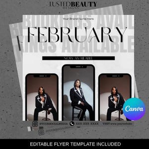 DIY Booking Flyer, Appointments Available, Bookings Open, Lashes, Makeup, Nails, Hair, Canva Template, Book Now Appointments