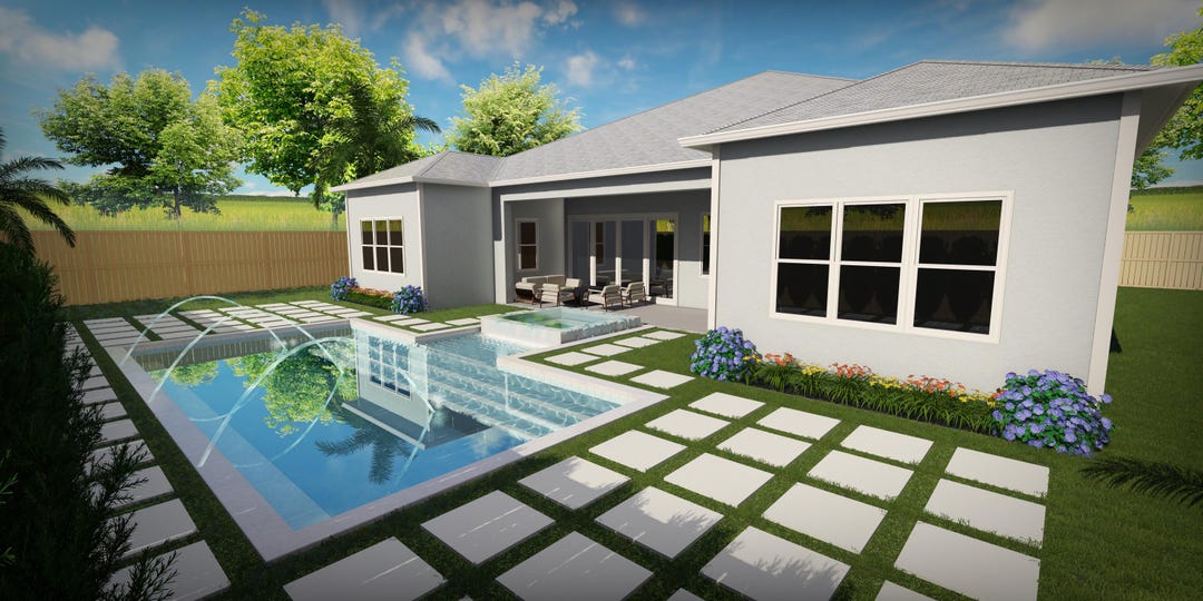 Online Landscape Design: Custom Backyard & Patio With 3D Renderings - Etsy
