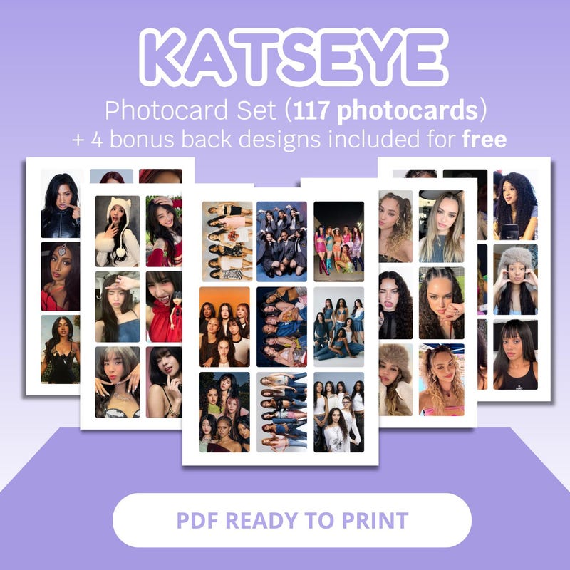 Katseye Photocard Template Etsy