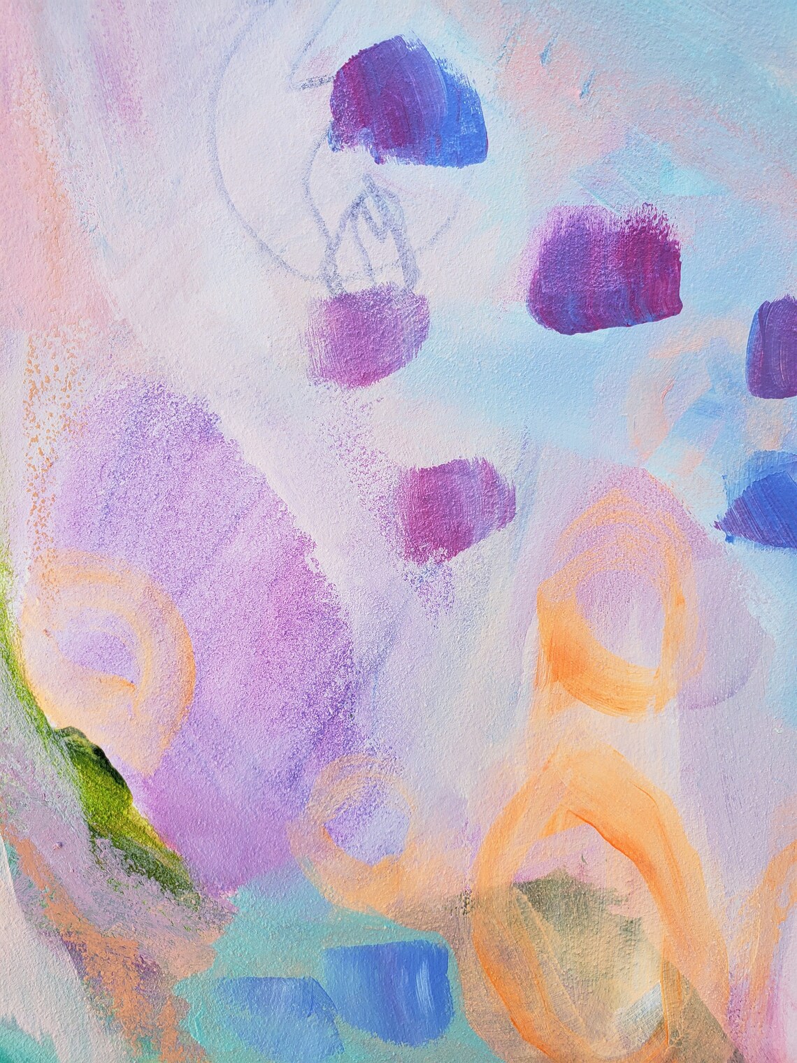 Nursery Wall Art Abstract Nursery Decor Pastel Etsy