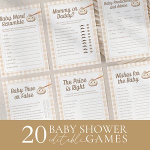 20 Editable Little Dumpling Baby Shower Games Bundle Gender Neutral Baby Shower A Little Dumpling On The Way Baby Shower Games CPCBS291