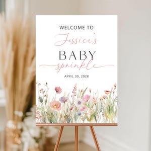 Baby Sprinkle Invitation, Floral Baby Shower Invite, Wildflower Baby Shower Invite, Baby In Bloom Floral Baby Shower Template, CPCBS171 image 7