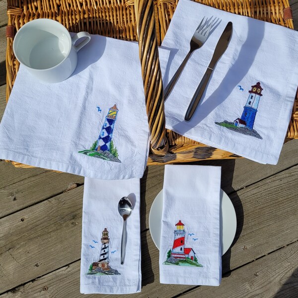 Lighthouse Napkins Etsy