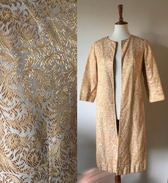 Brocade top evening coat