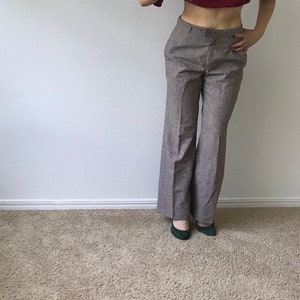 Vintage YSL Yves Saint Laurent Wool Trousers 1970's small image 7