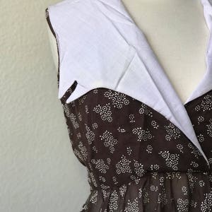 vintage brown sailor collar daydress 1950s size M image 3