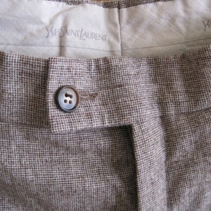 Vintage YSL Yves Saint Laurent Wool Trousers 1970's small image 6