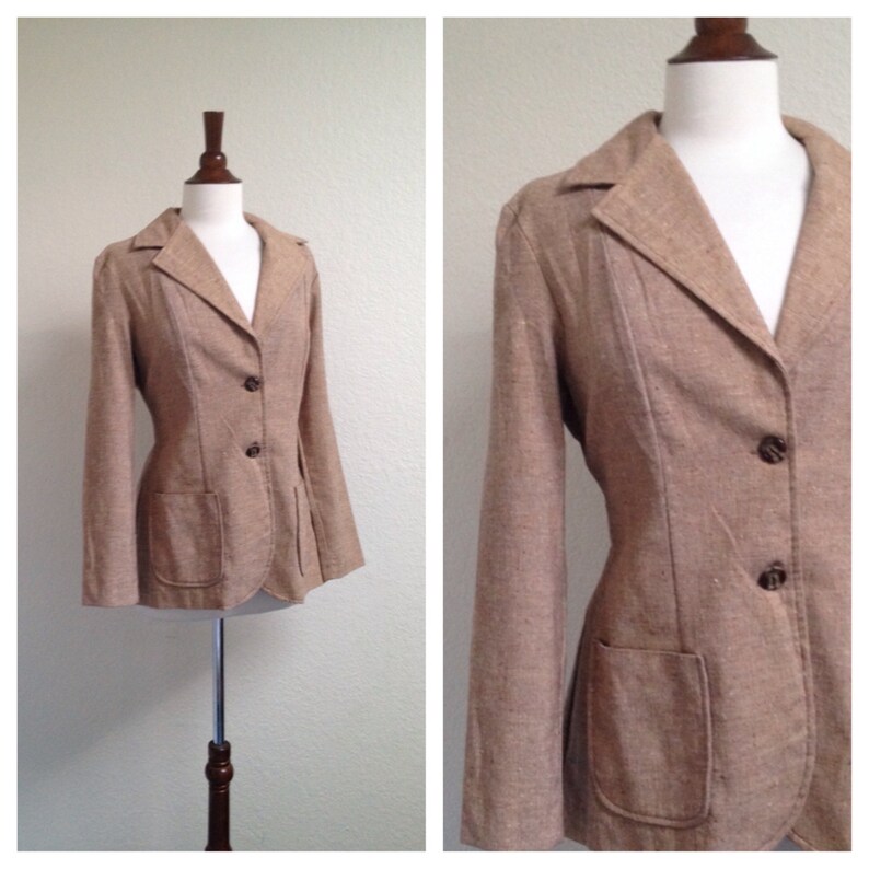 Vintage tan blazer image 5