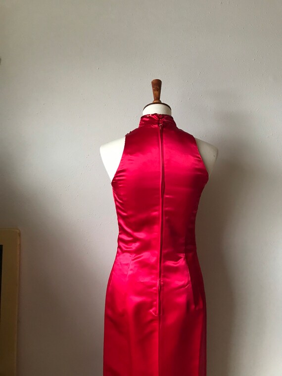 Gunne Sax by Jessica McClintock red satin sequin … - image 4