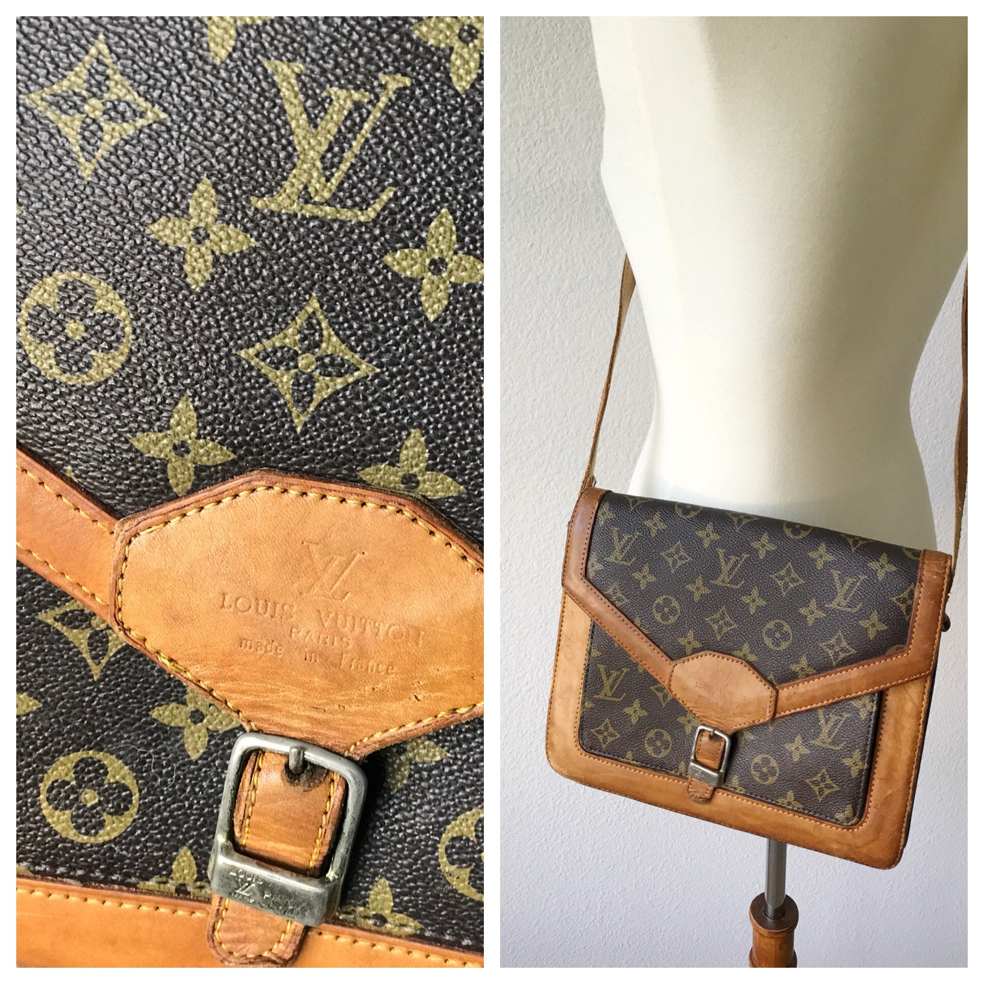 Louis Vuitton Vintage Monogram Messenger Bag Brown