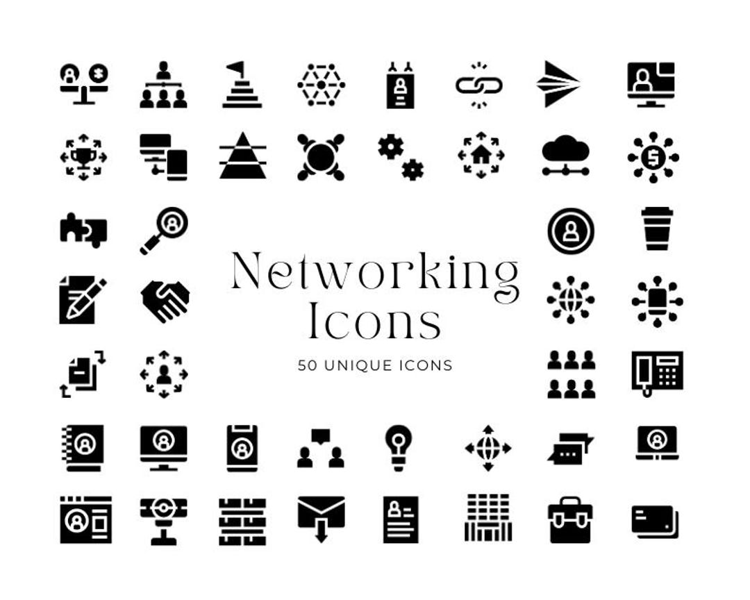 Networking Icon Pack / Planner Icons / Icons / Digital Icons / Icons ...