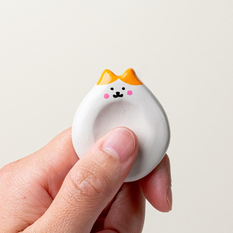 Calico cat worry stone, cute anti anxiety fidget toys, stress relief gift for her, thumb buddy, pocket hug stim toy for neurodivergent gift