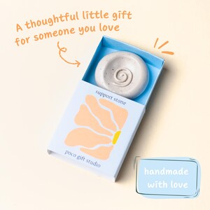 pocket hug, zen spiral worry stone, fidget toy adult, stim toy, emotional support gift, self care box, pocket hug, stress relief stone, hug in a box