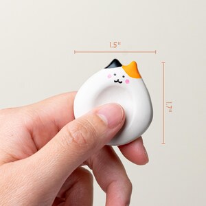 Calico cat worry stone, cute anti anxiety fidget toys, stress relief gift for her, thumb buddy, pocket hug stim toy for neurodivergent gift