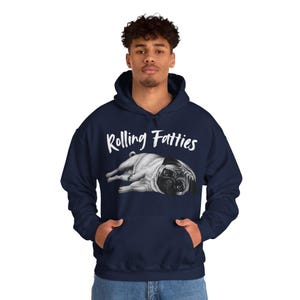 Rolling Fatties, Mops, Hoodie, lustiger Mops, Mops Hund, Mops Sweatshirt, Mops Geschenk, Mops Bekleidung, lustiger Mops Hoodie, Hund, Geschenk, Hundeliebhaber Artikel