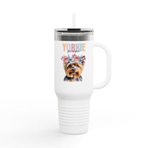 Yorkie, Tumbler, 40 oz, Yorkie Dog, Thermobecher, Edelstahlbecher, Yorkie Mom, Yorkie Tumbler, Yorkie Mom Geschenk, Hund