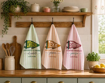 Toalla de graduación personalizada 2026, toalla universitaria personalizada, regalo con nombre de la universidad y nombre del estudiante, decoración de cocina para la promoción de 2026