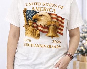 250 Years USA T Shirt American Semiquincentennial 1776 2026 We The People Patriotic 250th Anniversary Tee