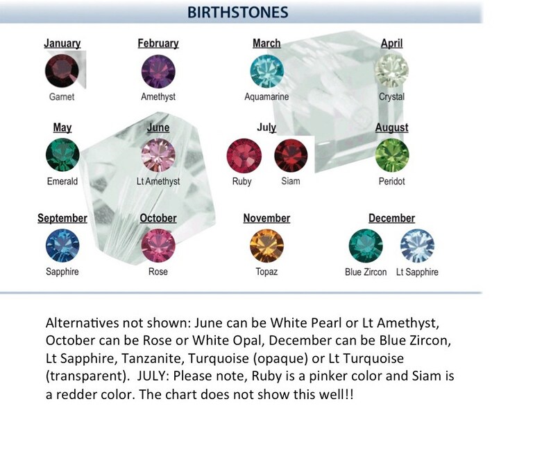 May include: A chart showing the birthstones for each month of the year. The chart is divided into 12 sections, one for each month. Each section shows the name of the month, the birthstone, and a small image of the birthstone. The chart also includes a note that some birthstones have alternative options.