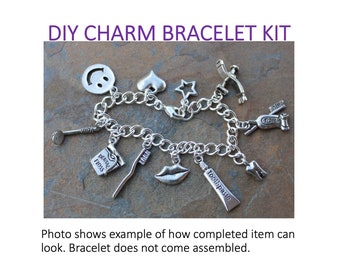 DIY Deluxe Dental Dentist Themed Charm Bracelet Kit - Comes with Everything You Need or just purchase the charms - DIY Jewelry Making