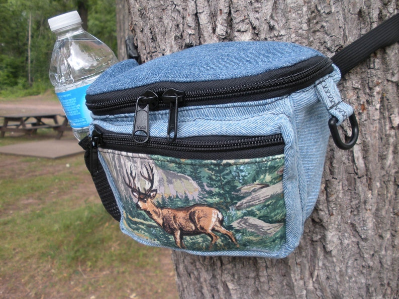 Wildlife Denim Fanny Pack/dogwalking Bag/chemo Pump Bag. Free Etsy