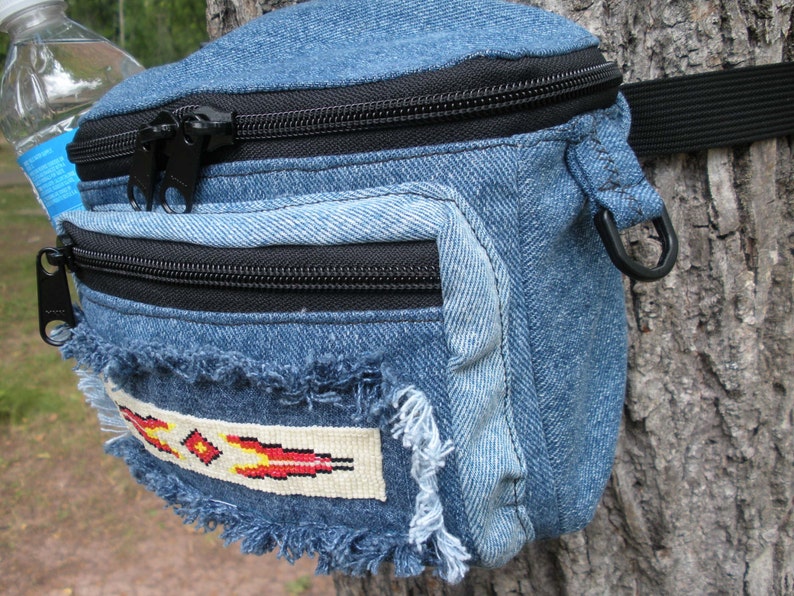 Beaded Denim Fanny Pack/dogwalking Bag/chemo Pump Bag. Free Etsy