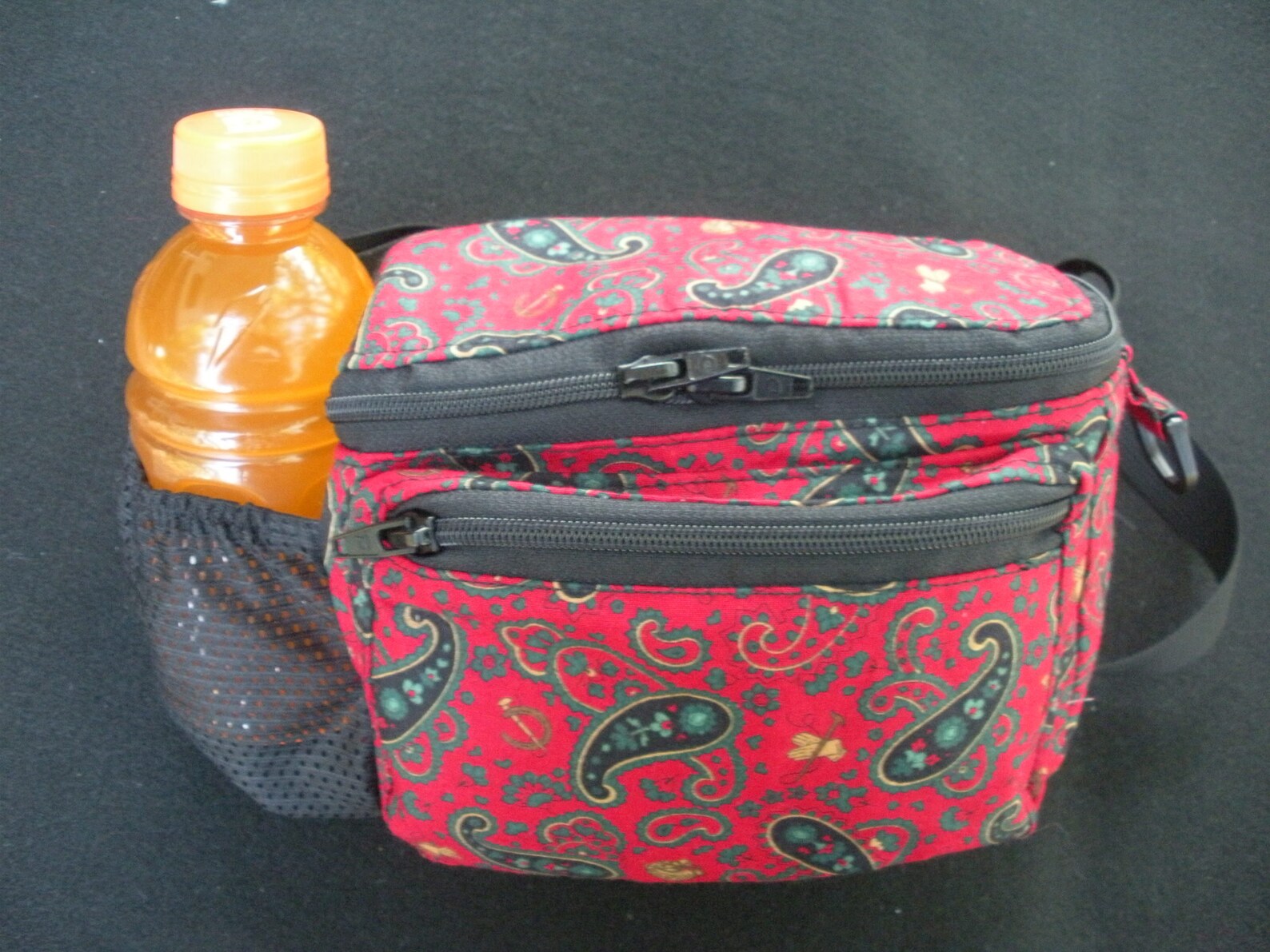 Red Paisley Fanny Pack/dogwalking Bag/chemo Pump Bag Free Etsy