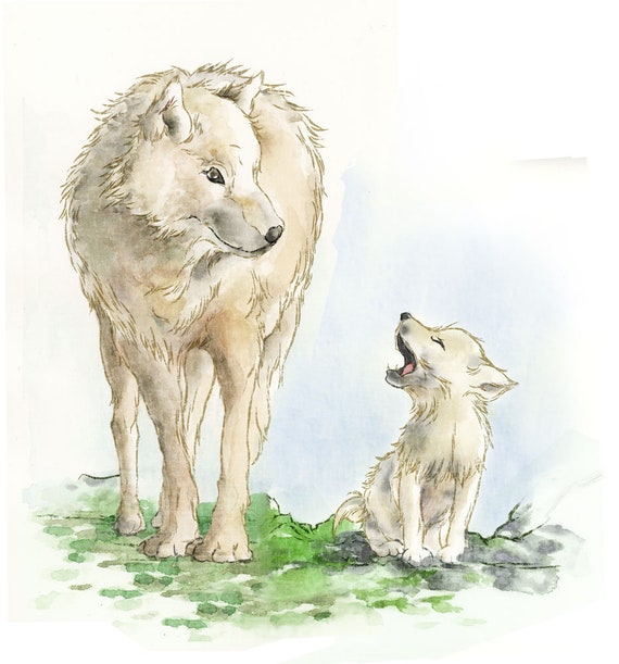 Mama Und Baby Wolf Kleindruck Etsy Mama Und Baby Wolf Kleindruck Etsy