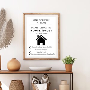 Ensemble de bienvenue Airbnb avec panneaux à afficher – Modèles Canva modifiables + cartes 5x7 de bienvenue et de remerciement en bonus