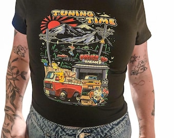 Camiseta corta estilo anime tuning para mujer con diseño de camioneta Kei Nissan Silvia