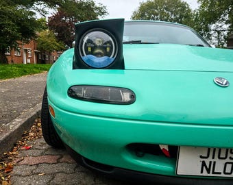 Cubiertas para faros delanteros redondos de 7 pulgadas con ojos tristes y llorosos para Mazda MX5, Miata y Jeep