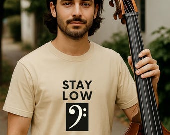 Bass Clef T-Shirt – Minimalist Bassist Tee – Musicant Gift – Musical Teacher Apparel