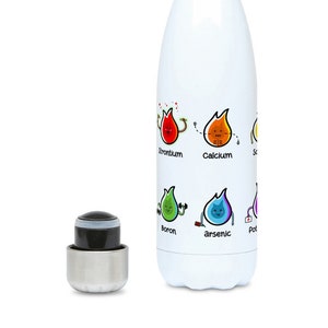 Flaming Elements Drinks Bottle, Cute Chemistry Flame Test Water Bottle, Insulated Stainless Steel image 1